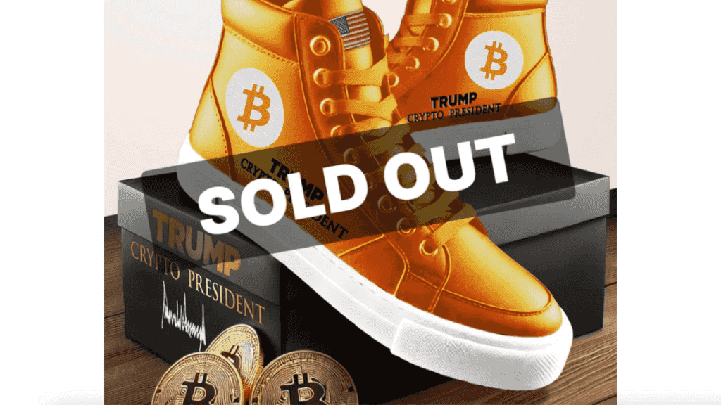 Trump's Limited Edition Bitcoin Kicks Fly Off Shelves, Prices Skyrocket