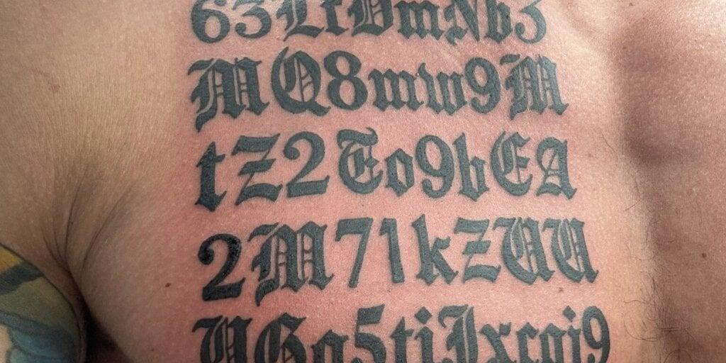 Man Inks Crypto Address on Skin, Discovers Error in Tattoo