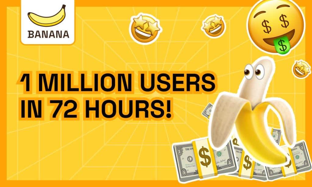 BANANA Game Explosion: 1 Million Blockchain Gamers in Just 3 Days!