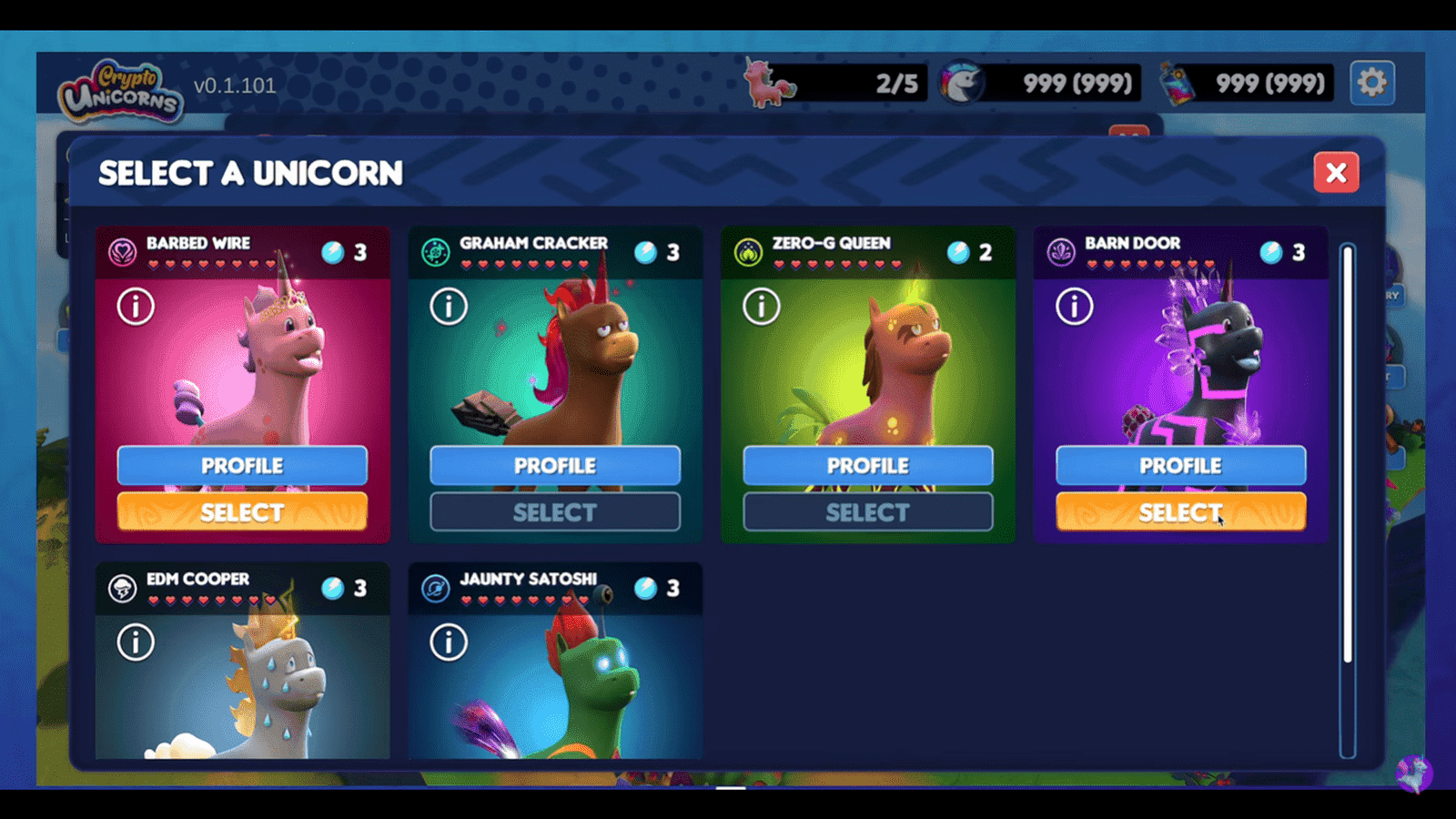 Crypto Unicorns is a farming RPG simulation of mythical unicorns (NFTs), where the players can buy land, and acquire NFT assets in the game