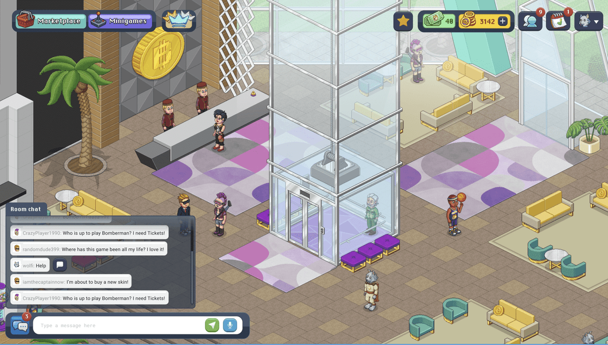 Bit Hotel is an online NFT game on the Ferrum Network with play-to-earn social dynamics where players collect NFT items to earn rewards.