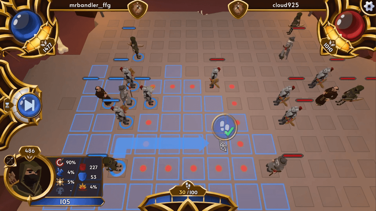 Experience a RPG-inspired turn-based tactics PvP multiplayer title that melds chess-like strategy with the thrill of gathering items.
